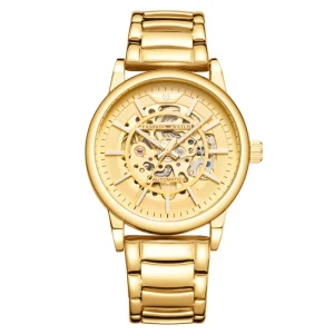 High quality Automatic Mechanical Watch with Stainless Steel Case and Strap Men’s Luxury Business Sports Skeleton Watch
