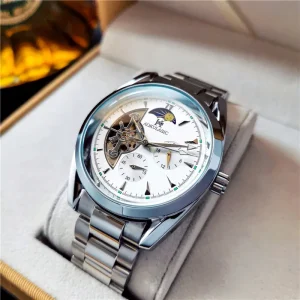 High-quality Custom Exquisite Luxury Stainless Steel Coin Waterproof Multifunctional Automatic Mechanical Unisex Watch