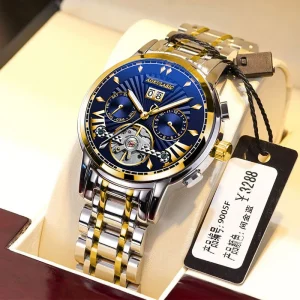 High quality Custom New Fashion Trend Automatic Mechanical Men’s Watches Business Hollow Exquisite Luxury Men’s Watches