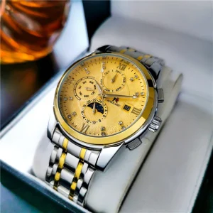 High quality Multifunction Waterproof Luminous Automatic Watch Luxury Men’s Business Style Skeleton Mechanical Watch
