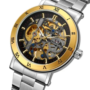 High quality Stainless Steel Luxury Mechanical Watches with Pointer Dial Charm Design for Business & Casual Use