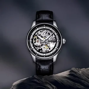 Hollow Movement Skeleton Watch Automatic Mechanical Watch for Men Self Winding Wrist Watch