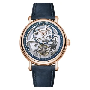 Hollow Out Design Mens Watches Genuine Leather Strap Casual Business Watch 41mm Dial Designer Wristwatch