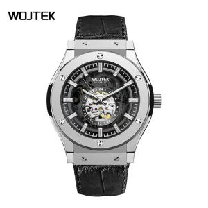 Hollow Out Mechanical Watch for Men Water Resistant Skeleton Automatic Watch