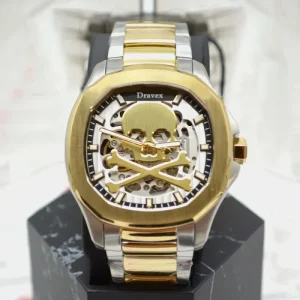 Hollow Out Skeleton Design Men Automatic Mechanical Watch Gold Silver Steel Waterproof Wrist Watches Fashion Business Male Reloj
