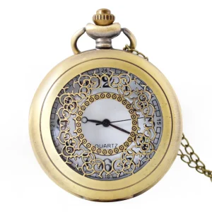 Hollow Quartz Watch Vintage Hand Flower Pocket Watches