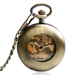 Hollow Roman Flower Pocket Watch Automatic Mechanical Pocket Watches