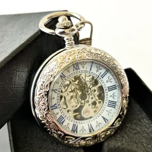 Hollow Wind Automatic Mechanical Watches Glass Manual Roman Automatic Mechanical Pocket Watches