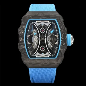Hollowed-out Men’s Sports Waterproof Watch with Carbon Fiber Material, Automatic Mechanical Movement and See-through Case Back