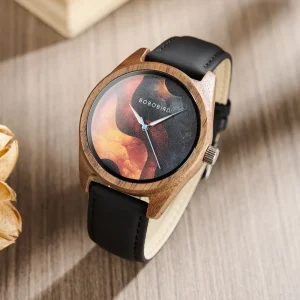 Hot Sales New Arrival Low MOQ Dropshipping Fashion Classic Business Antique Leather Quartz Wood Watch Pointer Gift