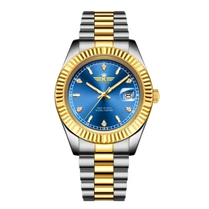 Hot Selling Men’s Business Fashion Stainless Steel Quartz Watch Waterproof Calendar Wrist Watch for Men