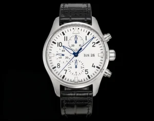 IWC新款葡萄牙飞行员沙夫豪森IWC3777黑色表盘蓝宝石男士玻璃机械表