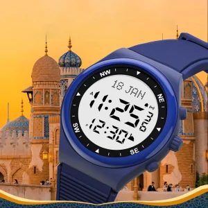 Islam Pilgrimage Muslim Azan Watches Silicone Strap Waterproof Watches Factory Custom Logo