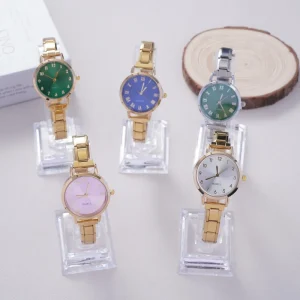 Italian Charm Link Bracelet Gold Watch Chain Stainless Steel Silver Blue Green Italian Charm Watch