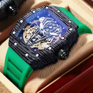 J7751 Fashion Minimalist Sports Watch Classic Waterproof Wrist Men’s Automatic Hollow Mechanical Watches