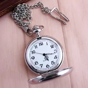 JK HB 001 Fashion Classic Black Two faced Retro Quartz Pocket Watch Manufacturers Sales Large Pocket Watch Gift Table