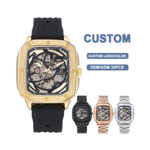 Japan Movt Mechanical Watch Stainless Steel Back 3atm Water Resistant Watch for Man