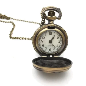 Japanese Anime Animation Bronze Hollow Pocket Watch for Student Love Attack on Titan Cartoon Watch With Chain