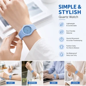 Japanese Quartz Watch Accurate Timekeeping Plain Dial Casual Outfit Matching Festival Souvenir