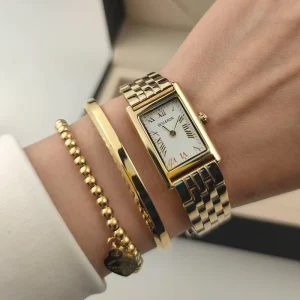 Jewelry Gold Ladies Designer OEM Custom Stainless Steel Women’s Watch and Bracelet Set for Women Luxury Business Gift Party