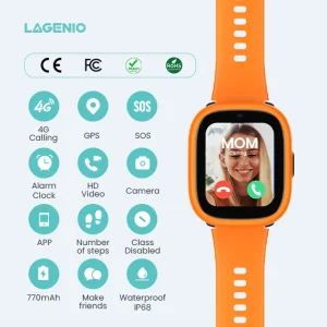K3 4G GPS Kids Smart Watch With SIM Card Small Body Big Screen Video Call IP68 Waterproof GPS WIFI Smart Watch For Kids