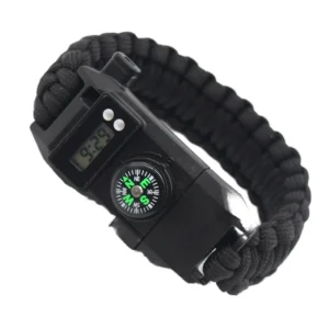 Kebon Tactical Paracord Bracelet with Digital Watch Survival Tool Gear for Outdoor Hiking & Emergency