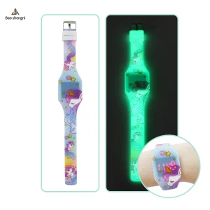 Kid Cartoon Unicorn Watch for Boys and Girls Electronic Luminous Watch