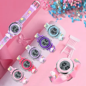 Kids Cartoon Digital Watch for Boys Girls Waterproof LED Christmas Birthday Gift Set Children Wrist Watch