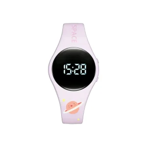 Kid’s Waterproof Digital LED Watch with Wide Silicone Watchband LED Display