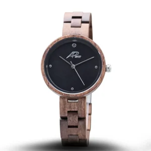 Korean Fashion Watch Custom Logo Ladies Quartz Handmade Natural Wood Wooden Watches for Women