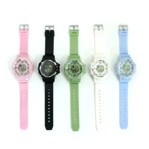 Korean Style Fashion Multi-Function Digital Plastic Electronic Sports Watch Unisex