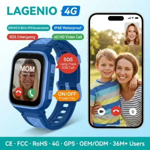 LAGENIO 4G AI Kids Smart Watch 1.8inch Touch Screen GPS LBS WIFI A GPS Tracking Video Call SOS Smart Watch for Kids