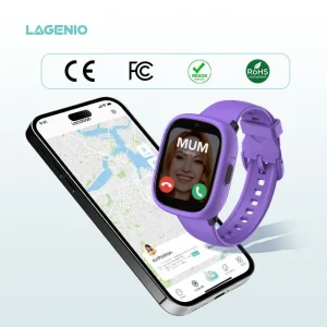 LAGENIO 4G Nano SIM Card Smart Watch 1.7Inch TFT Video Call Safety Zone GPS LBS WIFI Positioning SOS Kids Smart Watch