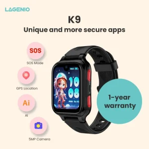 LAGENIO K9 4G AI Kids Smart Watch With SIM Card 1.78inch Android 8.1 Video Call Class Mode GPS LBS Positioning Smart Phone Watch