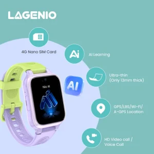 LAGENIO K9 4G Kids Smart Watch GPS AMOLED IP68 5MP Camera Video Call Answer Call AI Voice Assistant CE Smart Watch For Children