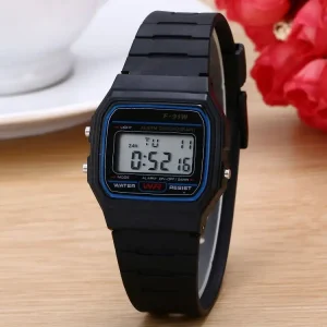 LED Digital Kids Watch Sports Electronic Watch Multi function Women Men F 91w Watch
