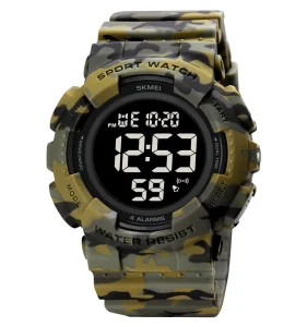 LED Digital Sport Watch for Men Chronograph Water Resistant Alarm Casual Style