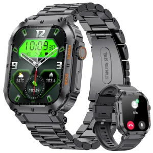LIGE BW1847 Luxury Men’s Multifunction Smart Watch Wearable Devices with BT Call Reminder Heart Rate Monitor for Sports