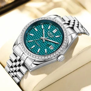 LIGE LG6831 Sample Automatic Watch for Men Luxury Mechanical Watch DIVER Series Chronograph Stainless Steel Wristwatch Male Gift