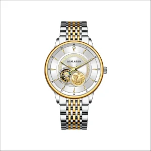 LOUIE JUELEN Mechanical Watch 41mm Sport Pointer Dial 30M Waterproof Automatic Business Stainless Steel Luminous for Men
