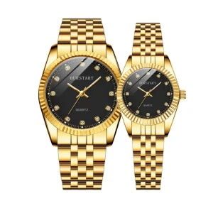 LS-01 Unisex Classic Quartz Watch Luminous Men’s & Women’s Fashion Watch with 38mm Glass Dial 20mm Alloy Band Pointer Display