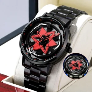 LT07 Luxury Fashion Men’s Rotating Hub Quartz Watch Cross-Border New Style 3D Hollow Design Waterproof Wristwatch