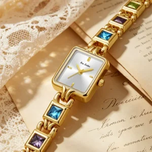LYN BS FA1857 Women’s Watch Vintage Trendy Square Color Treasure Quartz Watch