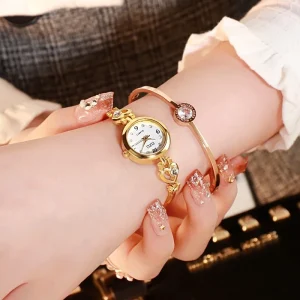 Ladies Bracelet Fashion Women New Trendy Personality Simple Rhinestone Jewelry Women’s Casual Watch