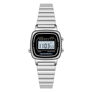 Ladies Classic Fitness Sport Waterproof Watches Custom Logo Stainless Steel Women Digital Sport Watch