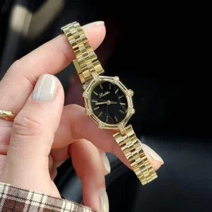 Ladies Watch Polygon Dial Stainless Steel Band Quartz Wrist Watch