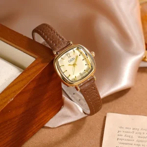 Ladies Watch Simple Ankola Red Student Watch Small Exquisite Waterproof Women’s Fashion Quartz Clock Wristwatches Gift