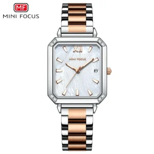 Ladies Wristwatch Waterproof Luminous Date Gold Watch for Women Dress Stainless Steel Quartz Women’s with Watches Box