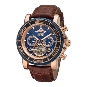 Large Dial Mechanical Watch Fully Automatic Skeletonized Business Style Men’s Alloy Stainless Steel Band 30M Water