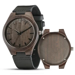 Large Dial Quartz Wooden Watch Customized Engraved DIY Niche Premium Feeling Watches for Men